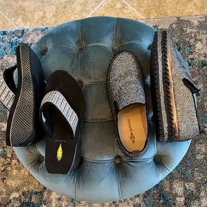 Set of 2 black sparkly shoes